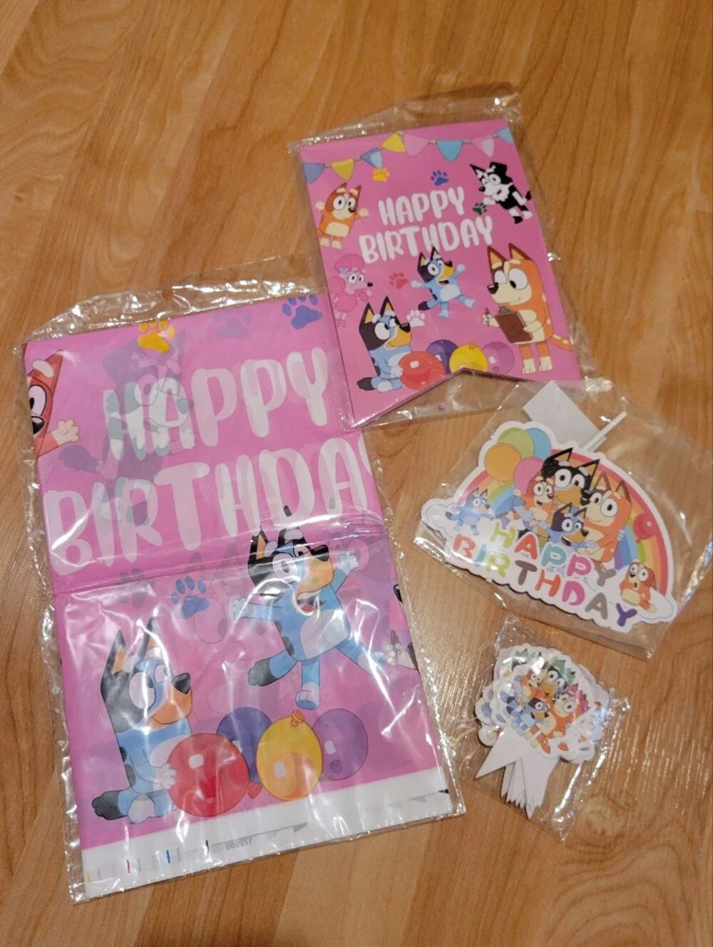 Bluey Birthday Decorations Party Supplies Set Pink New